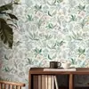 Pegatina de Pared Floral Romántica Autoadhesiva Papel Tapiz Resistente a la Humedad y al Moho Ecológico Lujo Ligero Decorativa para Pared de Dormitorio Armario Renovación