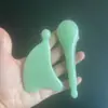 Placa Raspadora de Jade para Massagem Facial, dos Olhos e do Pescoço, Bastão de Meridianos, Universal para o Corpo Todo, Jade Natural