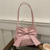 Niche Commuter Bow Bag Feminino 2024 Nova Chegada Linda Bolsa de Ombro de Grande Capacidade Bolsa de Balde Portátil da Moda Feminina