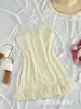 Vestido lencero sexy y moderno para mujer con dobladillo de flecos texturizado versátil, traje de baño estilo vacacional para mujer