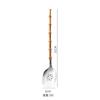 Acero Inoxidable 304 Mango de Bambú Profundizado Cuchara para Olla Caliente Colador de Bambú Colador de Malla Cuchara para Servir Cocina Japonesa Comercial Espátula Plana