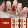 12 Dedos Blanco Sin Hornear Calcomanía para Uñas Calcomanía Completa Impermeable y Duradera Parche de Uñas para Arte de Uñas Estilo Simple Calcomanía para Uñas Película de Esmalte para Uñas