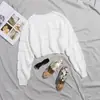 Novo Suéter de Tricô com Gola Redonda para Primavera e Outono, Estilo Europeu e Americano, Cor Sólida, Pulôver para o Trabalho, Moda Feminina Curta Versátil e Tendência