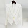 Em Estoque, Alta Qualidade 2026 Moda de Celebridades Europeias e Americanas Blazer de Botão Único com Fivela de Leão Silhueta Slim