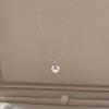 Collar con colgante de perla y sonrisa de flor de cerezo en plata de ley S925, de lujo, con nicho, de la Princesa Diana, con un solo colgante de clavícula Tiannv