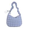 Bolsa de Algodón Bordada Acolchada Estilo Coreano, Bolso Cruzado de Hombro Único para el Trabajo, Bolso de Mano para Mujer con Gran Capacidad, Plegado de Burbujas de Plumas