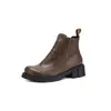 Otoño/Invierno 2026 Botas de Comercio Exterior Transfronterizo Estilo Británico Botines Casuales 40-43 Botas Planas Brogue para Mujer
