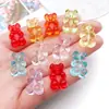 Acrílico 12*19mm Agujero Vertical Transparente Oso DIY Pulsera Collar Pendiente Llavero Colgante Accesorios de Joyería