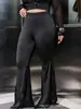 Calça Flare Patchwork de Veludo Moda Transfronteiriça Europeia e Americana para Mulheres, Calça Longa Slim-Fit Macia e Amiga da Pele, Design de Teia de Aranha Moderno e Elegante
