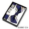 Corbata de moño Estilo Nuevo, Pañuelo Cuadrado, Gemelos Caja de Regalo Set de 3 Piezas, Accesorios de Camisa de Moda para Hombre, Hebilla de Corbata de Moño Multicolor
