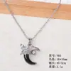 Cadena Oscura de Clavícula Europea y Americana Colgante de Luna Corazón Cruz Aleación Accesorios Moda Personalizada Collar para Mujer Joyería