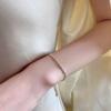 Pulsera de Bambú con Diamantes Completos de Estilo Nacional Elevado y Temperamento Elegante para Mujer, Diseño Retro con Sentido, Pulsera Ajustable Deslizante