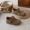 Zapatos Birkenstock para Niños 2026 Primavera/Otoño Nuevo Estilo Zapatos de Cuero para Niñas Mocasines Versátiles Zapatos de Suela Suave para Niñas Zapatos de Primavera