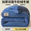 Colcha de terciopelo de leche para invierno, reversible, 5 kg, colcha de invierno de franela, acolchado grueso, cálido, núcleo de colcha de invierno, protector de colchón transfronterizo
