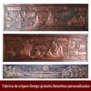 Fibra de vidro em relevo de cobre forjado em relevo ao ar livre ponto panorâmico Square campus histórico cultura clássica decoração de parede de fundo
