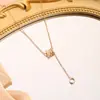 Colar de cintura masculino pequeno com borla 18k estilo coreano, pingente de algarismos romanos da moda, corrente de clavícula sem cor de celebridade cibernética