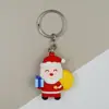 Llavero de Navidad Papá Noel Llavero de Resina Colgante Decoración de Árbol de Navidad de PVC Figura de Caja Sorpresa Mayoreo