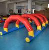 Parque acuático inflable grande y móvil, equipo de tiro deportivo divertido, marco de tiro deportivo, voleibol deportivo, equipo para exteriores en lugar escénico, fábrica