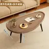 Mesa de centro de manga, mesa de centro pequena de luxo leve, mesa de centro para sala de estar de pequeno porte, mesa lateral redonda moderna e simples para sofá de casa