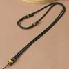 Cordón para Colgante Ajustable de Doble Color Hecho a Mano con Alambre Envuelto, Corona Incrustada con Micro-Latón y Bucle de Nudo Perfecto para Hombres y Mujeres