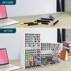 Suporte para Canetas Marcadoras Prateleira de Mesa Montada na Parede Prateleira Organizadora Multifuncional Suporte para Armazenamento de Pincéis e Materiais de Arte