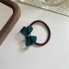 Estilo Coreano Etiqueta Dorada Elegante Pequeño Bucle para el Cabello de Ácido Acético para Mujer Vintage Estampado de Leopardo Cuerda para el Cabello Cola de Ponda Adorno para la Cabeza de Tendón de Cuero