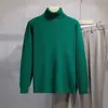 Suéter casual de punto para otoño e invierno con cuello alto apilado, nueva colección de punto al por mayor, top cálido de capa base de cuello alto, ropa para hombre transfronteriza