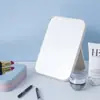 Espejo de maquillaje plegable, alta definición, de escritorio, espejo de tocador de gran tamaño para habitaciones de residencia estudiantil, espejo estilo princesa, espejo compacto portátil con tapa abatible