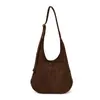 Bolsa Tote Balde Grande Capacidade Casual de Mão para Mulheres 2025 Outono Novo Estilo Simples Acessível Luxo Tendência Bolsa de Ombro Fosca
