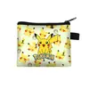 Nova Bolsinha de Moedas Desenho Pikachu para Crianças, Meninos e Meninas, Alunos do Ensino Fundamental, Bolsa de Armazenamento, Bolsa de Chaveiro com Zíper de Tecido, Bolsa de Cartão Lote