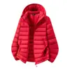 Jaqueta acolchoada leve com capuz inverno nova 90% plumas de pato proteção contra o frio jaqueta quente leve proteção contra o frio ao ar livre colete canelado