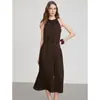 Vestido Plissado Trançado Vazado 2025 Verão Novo Estilo Relaxado Estilo Férias Vestido Reto Elegante Roupa de Férias