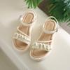 Sandalias de Cuña 688-3 para Mujer Verano 2025 Nuevos Zapatos para Mujer Suela Gruesa Zapatos con Pedrería con Sandalias