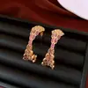 Pendientes Vintage de Plata con Zirconia Geométricos Redondos en Forma de C, Pendientes Exquisitos y Elegantes con un Toque de Lujo Ligero y Gama Alta