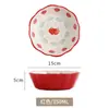 Vajilla de cerámica ensaladera de frutas tazón para horno freidora de aire tazón para hornear tazón de postre para el hogar tazón para el desayuno