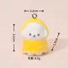 Série Flocking Fofos Brinquedos de Pelúcia de Cachorro Decorações para Casa de Boneca DIY Pingente de Chaveiro Enfeites de Mesa