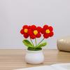Mini traje de bonsái pequeño de simulación al por mayor DLY pompón pequeño de lana hecho a mano flor artificial decoración de exhibición para mesa de comedor