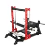 Reyk Fitness Comercial Anti-Mosca Pássaro Banco para Agachamento Supino Ponte de Glúteo Extensão e Flexão Leg Press Supino de Peito Levantamento Terra Puxada para Trás de Pista Dupla