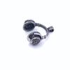 Collar creativo con micrófono de diadema para hombre, estilo coreano personalizado, hip hop, ins moderno, colgante de acero de titanio, cadena para suéter de TikTok, joyería