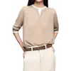 E* Suéter de Cashmere Falso de Duas Peças Fio Fino Gola Redonda Solto Confortável Camiseta Tricô Pulôver Estilo Outono e Inverno 2026