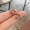 Pendientes Únicos Nudados para Mujer, Modernos y Sencillos, Pendientes de Aro Lisos Populares, Lujo Ligero, Pendientes de Aro Pequeños de Gama Alta