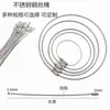Llavero de Cable de Acero Inoxidable Anillo de Acero Etiqueta Llavero Colgante con Hebilla Accesorios de Señalización Anillo para Tarjeta