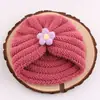 Gorro de Punto Nuevo para Bebé Estilo Europeo y Americano Gorro de Flores Tejido Gorro de Lana Cálido a Prueba de Viento para Niños Otoño e Invierno