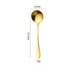 Juego de Cucharas de Postre de Acero Inoxidable 201 Plato Redondo para Salsas Plato para Salsas Plato para Snacks Espesado para el Hogar