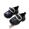 Zapatos para Niñas Zapatos de Princesa de Cuero para Niños 2026 Otoño Forro Simple Suela Blanda Mocasines Estilo Británico Adorno de Encaje