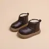 Botines para Niños 2025 Invierno Nuevos Botas de Algodón para Niños con Forro de Felpa, Botas de Punta Ancha Elegantes y Cálidas, Zapatos Grandes de Algodón para Bebé