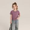 Camiseta Infantil Pudding Haru Moda para Niñas Casual Manga Corta Top Camiseta Básica Manga Larga para Mujer Exterior Cuello Redondo