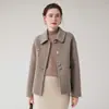 2026 Novo Casaco de Lã Dupla Face Estilo Old Money Feminino Curto para Figuras Petites Elegante Versátil Emagrecedor Simples Peça de Lã para Exterior