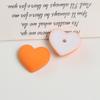 Macarrón Estilo Japonés Colorido Pintura de Goma Escarchada Corazón de Melocotón Acrílico Accesorios de Joyería Aretes DIY para Mujeres Materiales