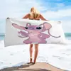 Toalla de Baño de Microfibra de Secado Rápido Transfronteriza, Toalla de Playa, Toalla Cuadrada, Diseño de Lilo y Stitch, Fabricante de Origen